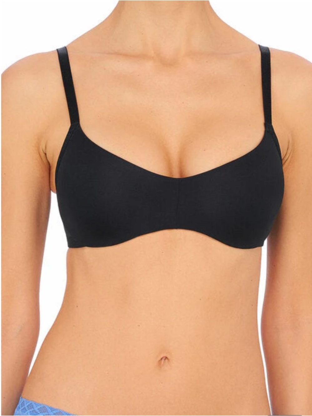 Natori Women's Black Cushioned Comfort Wireless Bra Size 34C - Orig $70